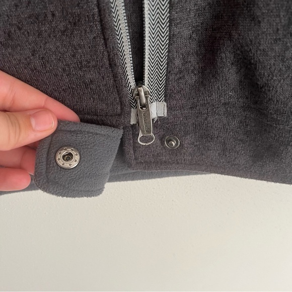 Avalanche Dark Gray Fleece Mid-Length Jacket with Wrap Collar Size Medium - Picture 4 of 8